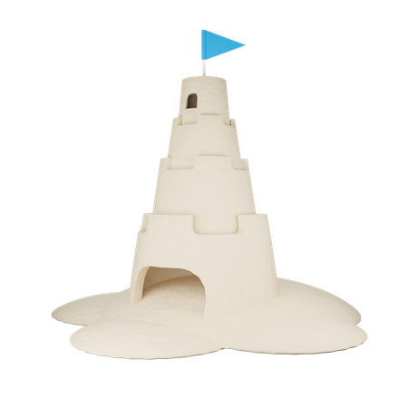 Château de sable  3D Icon