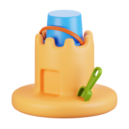 Château de sable  3D Icon