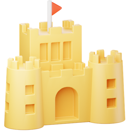 Château de sable  3D Icon