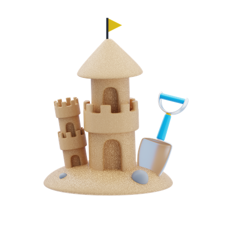 Château de sable  3D Icon