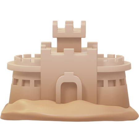 Château de sable  3D Illustration