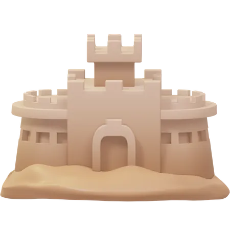 Château de sable  3D Illustration