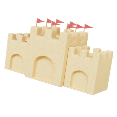 Château de sable  3D Illustration