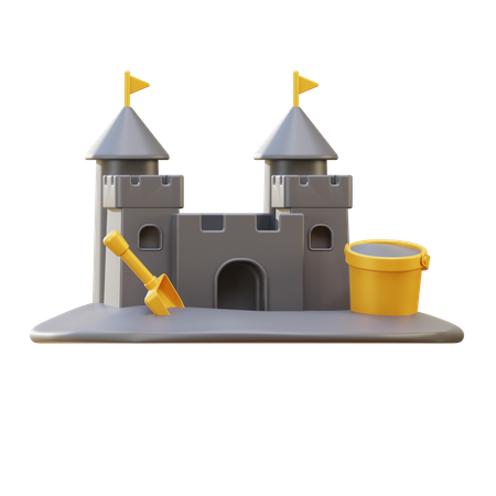 Château de sable  3D Illustration