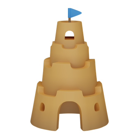 Château de sable  3D Icon