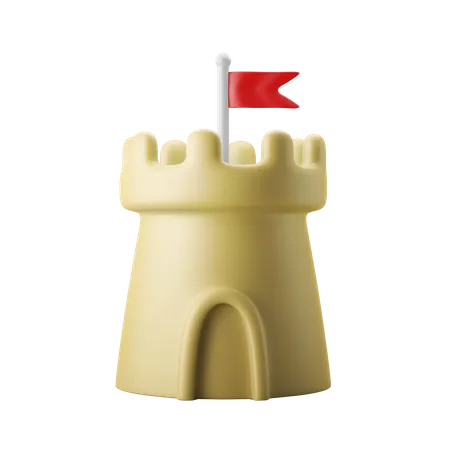 Château de sable  3D Icon