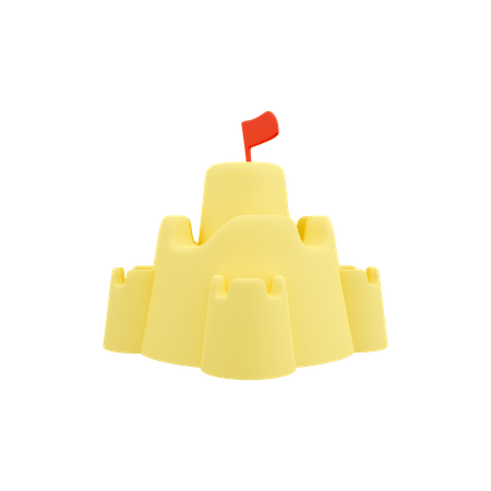 Château de sable  3D Icon