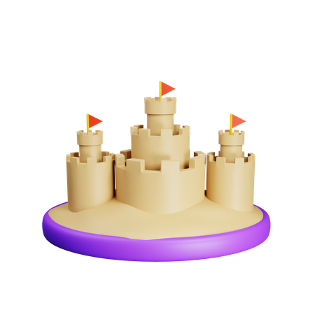 Château de sable  3D Icon