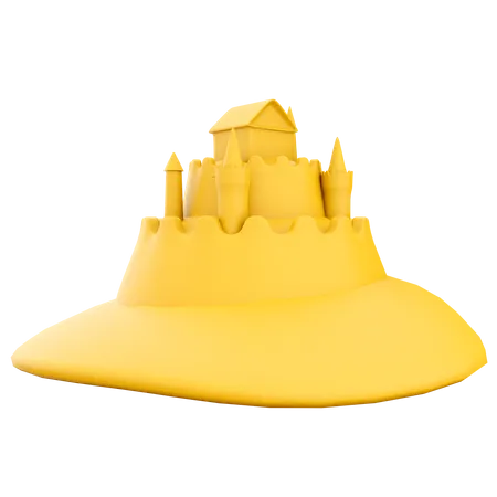 Château de sable  3D Icon