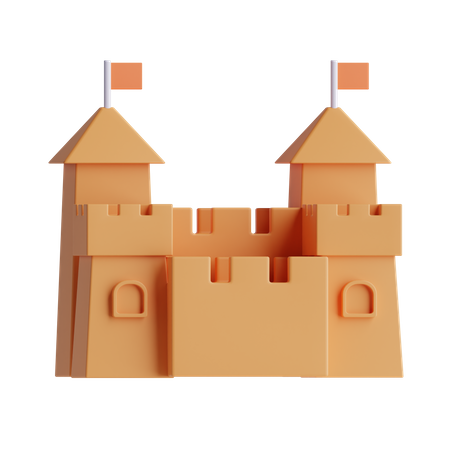 Château de sable  3D Icon