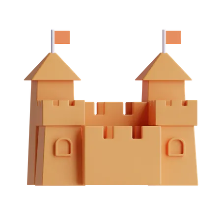 Château de sable  3D Icon