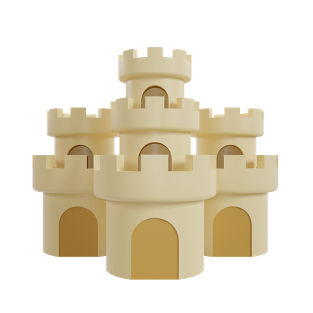 Château de sable  3D Icon