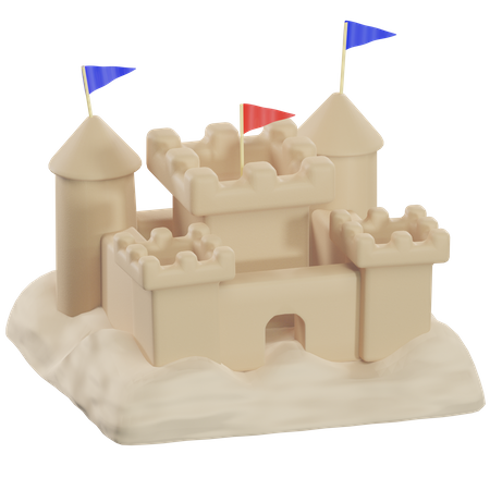 Château de sable  3D Icon