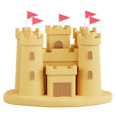 Château de sable  3D Icon