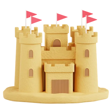 Château de sable  3D Icon