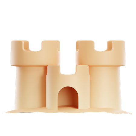 Château de sable  3D Icon