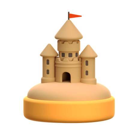 Château de sable  3D Icon