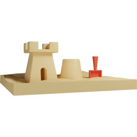 Château de sable  3D Icon