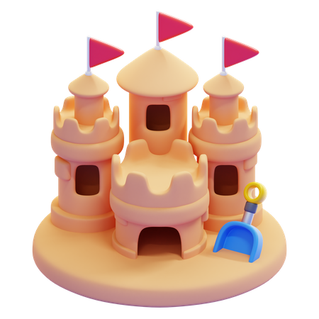 Château de sable  3D Icon