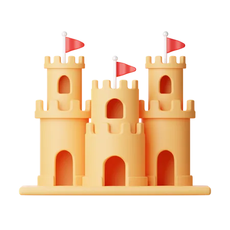 Château de sable  3D Icon