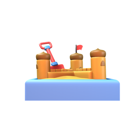 Château de sable  3D Icon