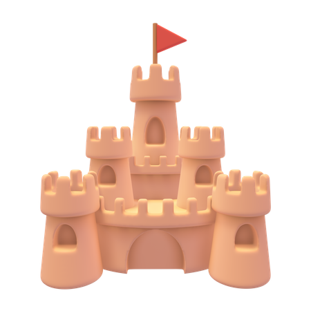 Château de sable  3D Icon