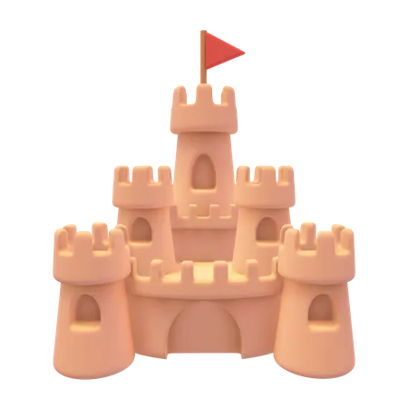 Château de sable  3D Icon