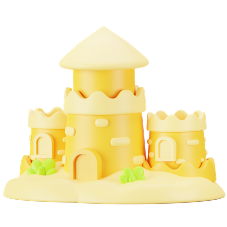 Château de sable  3D Icon