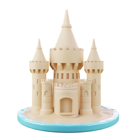 Château de sable  3D Icon