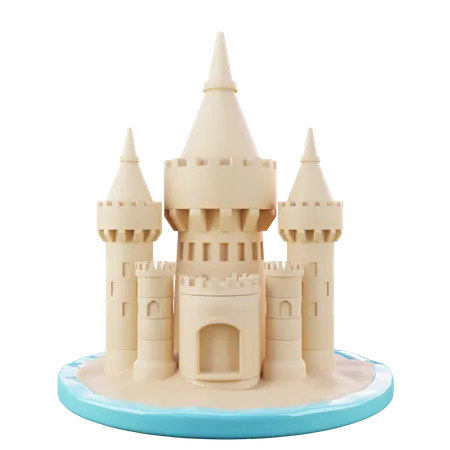 Château de sable  3D Icon