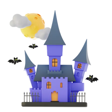 Château d'Halloween  3D Icon