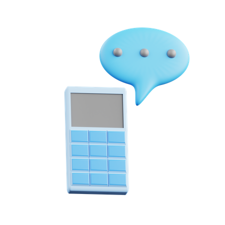 Discuter au téléphone  3D Icon