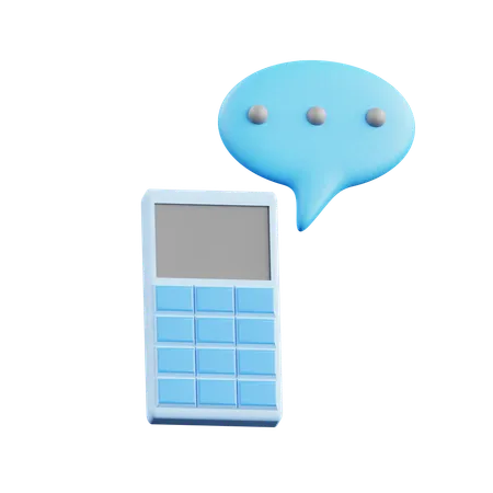 Discuter au téléphone  3D Icon