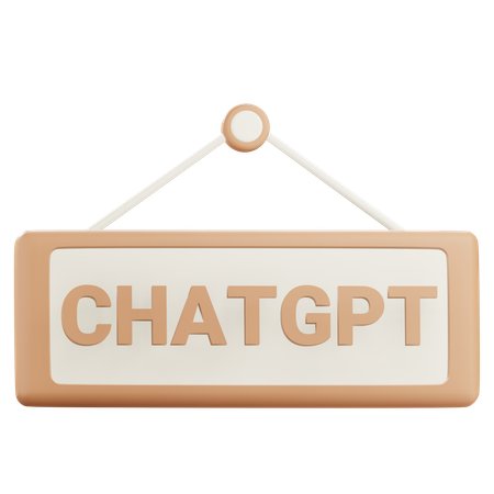 Chatgpt Sign  3D Icon