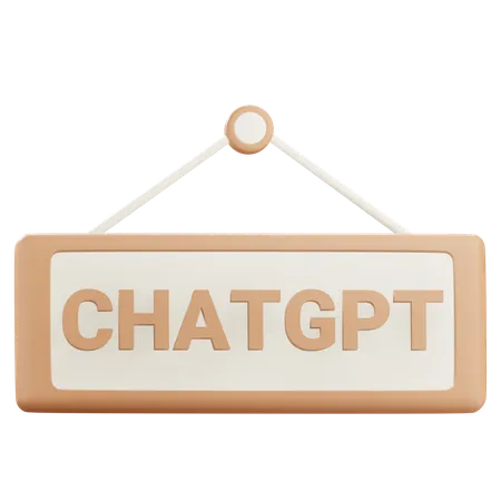 Chatgpt Sign  3D Icon