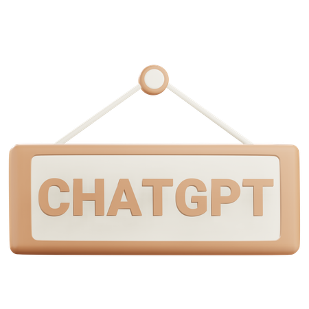 Chatgpt Sign  3D Icon