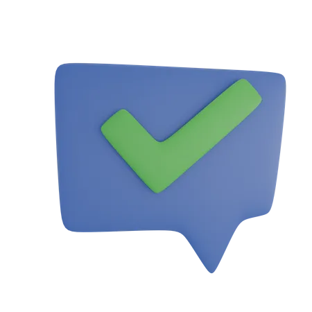 Chat-Check-Würfel  3D Icon