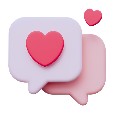 Chatten liebe  3D Icon