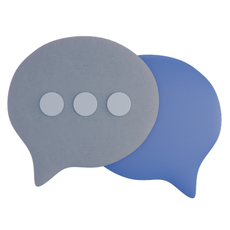 Chatten mit zwei Ballbe  3D Icon