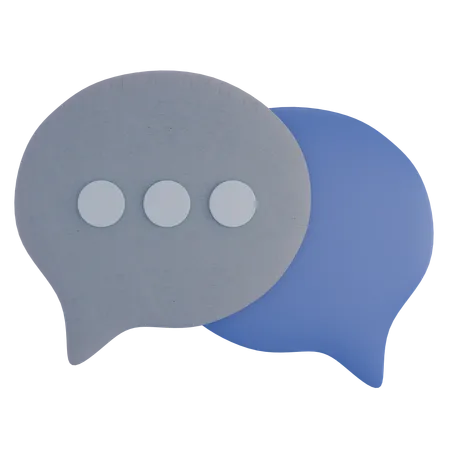 Chatten mit zwei Ballbe  3D Icon