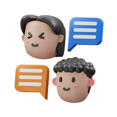 Chatting  3D Icon