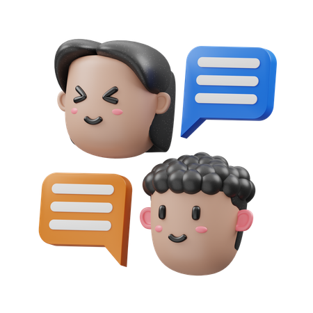 Chatting  3D Icon