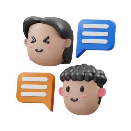 Chatting  3D Icon