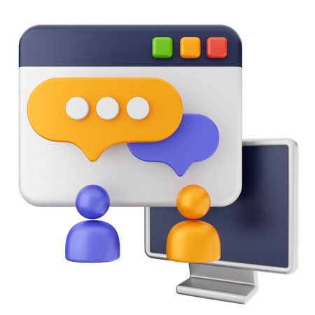 Chatting  3D Icon