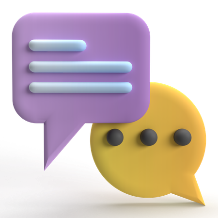 Chatting  3D Icon