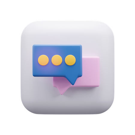 Chatting  3D Icon