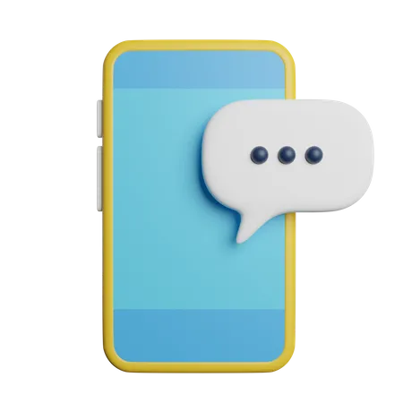 Chatting Phone Mobile 3D Icon