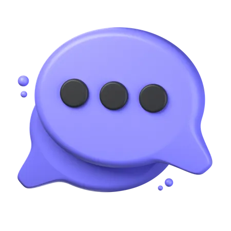 Chatting 3 D Illustration Object 3D Icon