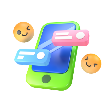 Chatting App  3D Illustration