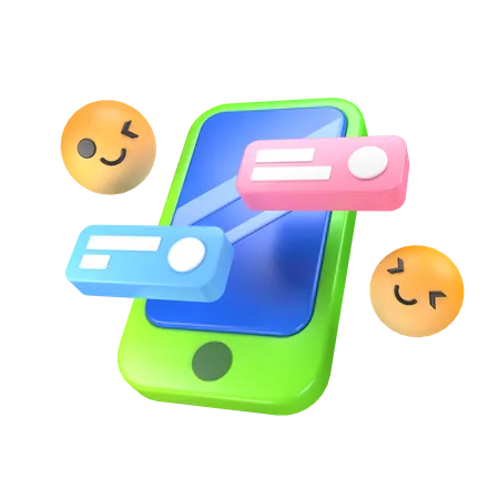 Chatting App  3D Illustration